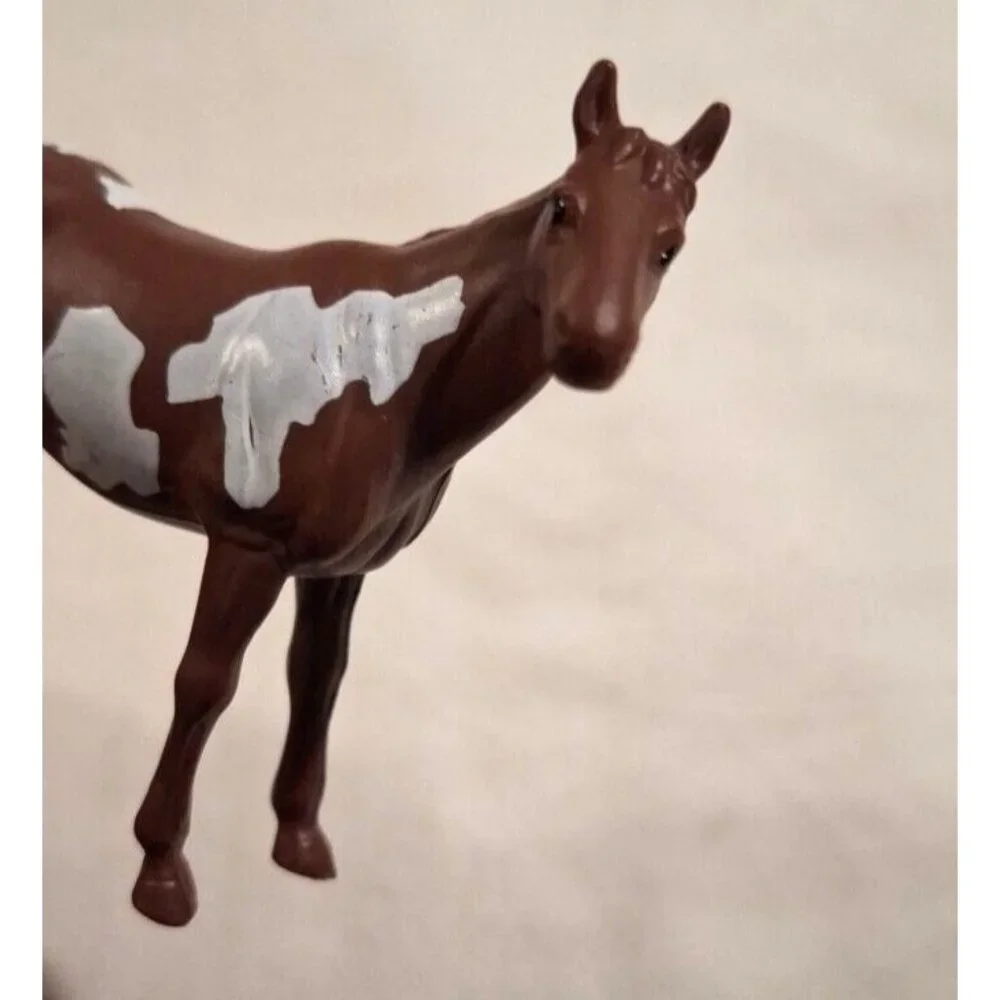 Popak New Ray Horse 3" Brown White Paint Pinto & Bay Vintage Lot - Picture 6 of 9